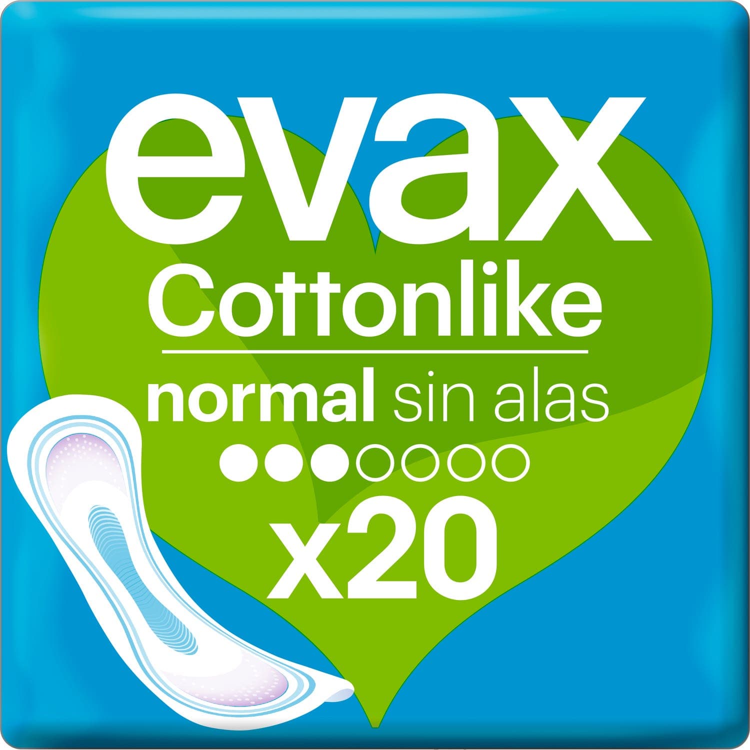 Evax Cottonlike normal pad sans ailes 20 Unités