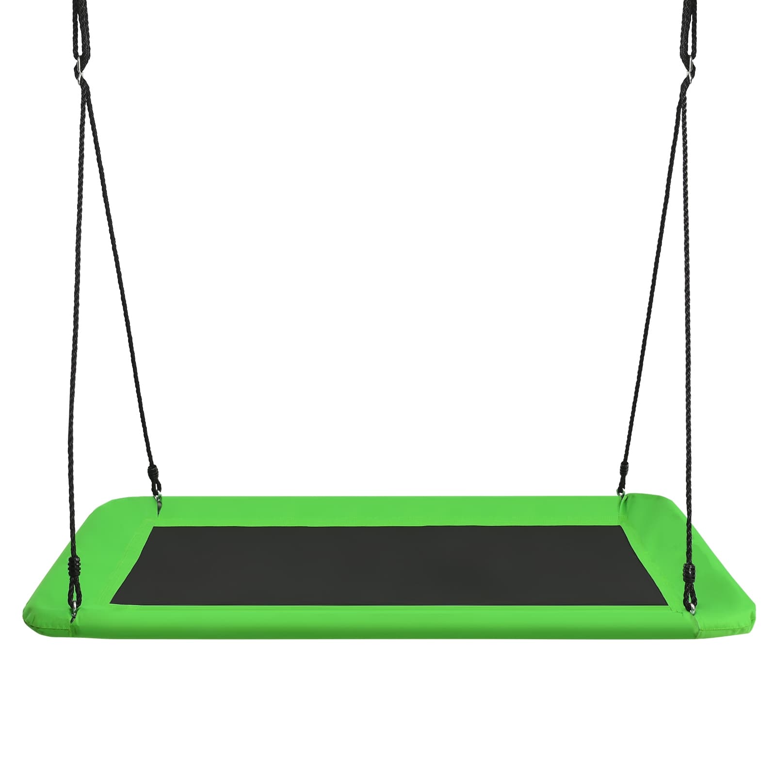 CostwayBalançoire en Plate-forme en Tissu Oxford avec Cordes de Suspension Hauteur Réglable 100-180CM Poids 315KG Vert