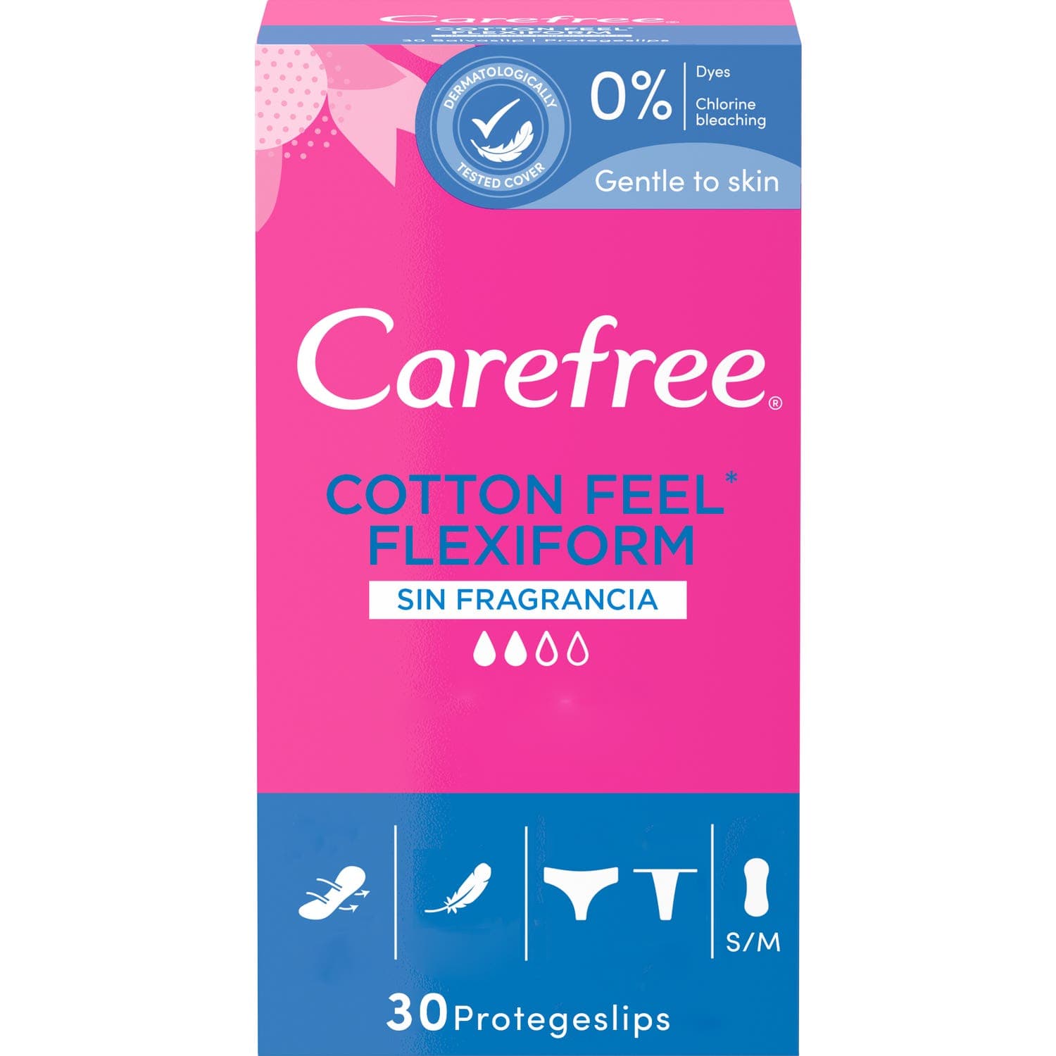 Carefree Panty Liner Flexiform 30uds